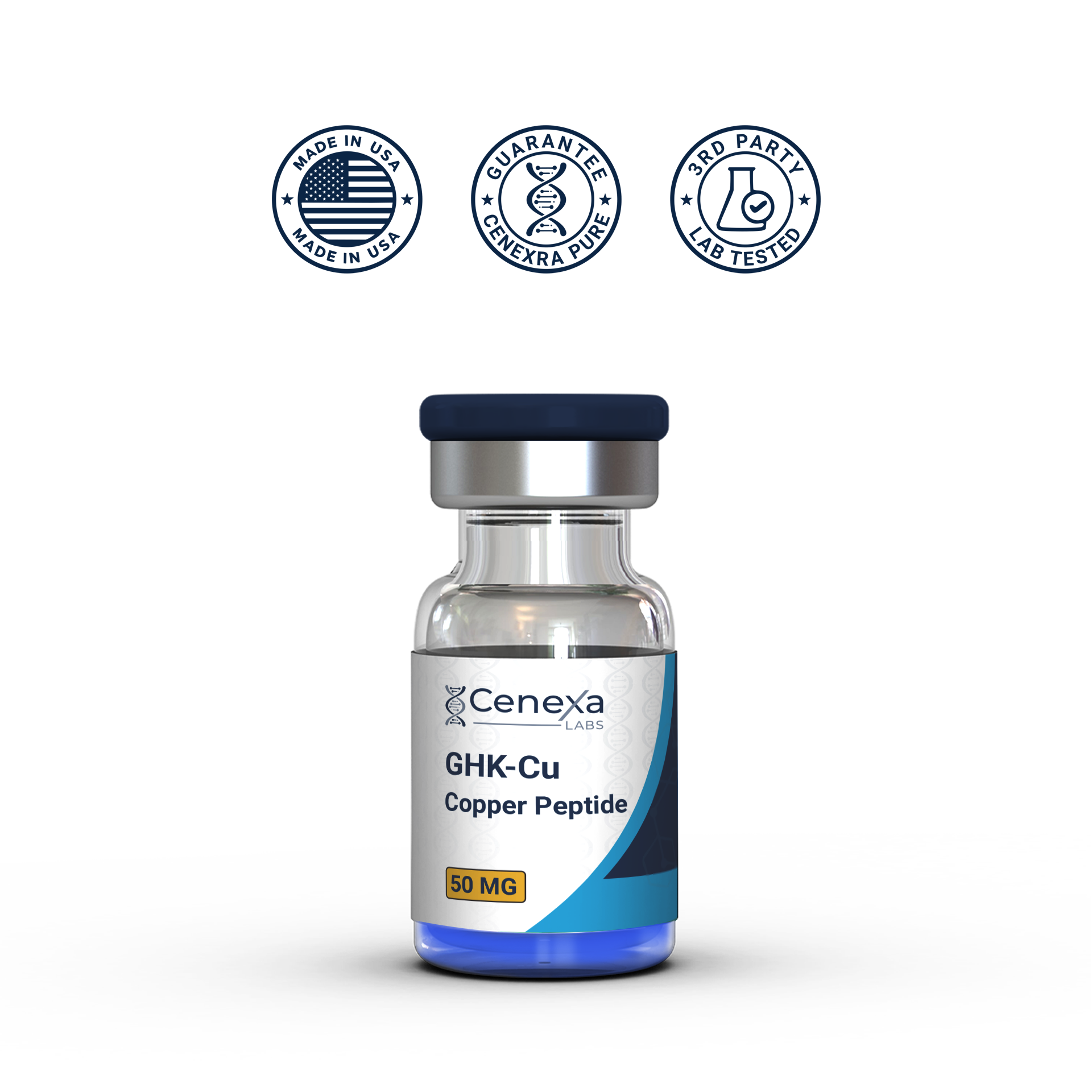 GHK-Cu peptide vial high-purity research grade USA made