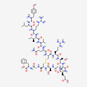 AOD-9604 molecular structure diagram showing 16 amino acid C-terminal growth hormone fragment
