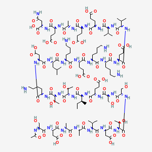 Thymosin Alpha-1 molecular structure diagram showing 28 amino acid sequence with N-terminal acetylation