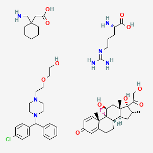 Hexarelin synthetic hexapeptide molecular structure diagram showing six amino acid sequence