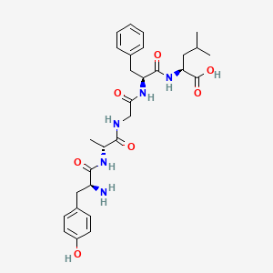 Pentapeptide-18 Leuphasyl molecular structure showing five-amino acid Tyr-D-Ala-Gly-Phe-Leu sequence