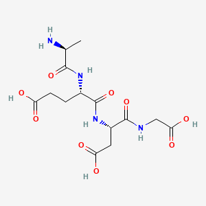 Epitalon tetrapeptide molecular structure showing Ala-Glu-Asp-Gly backbone sequence