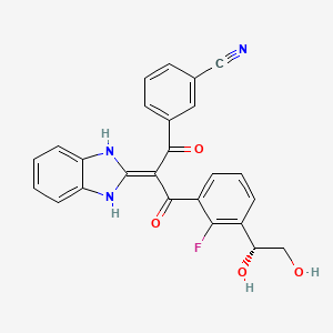 Pancragen KEDW tetrapeptide molecular structure showing lysine glutamic acid aspartic acid tryptophan sequence