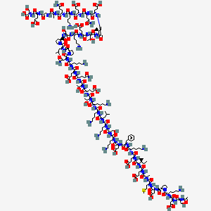 TB-500 molecular structure diagram showing thymosin beta-4 actin-binding fragment sequence