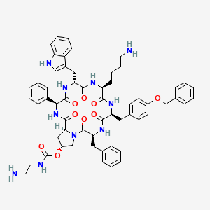 PT-141 bremelanotide molecular structure diagram showing cyclic heptapeptide sequence