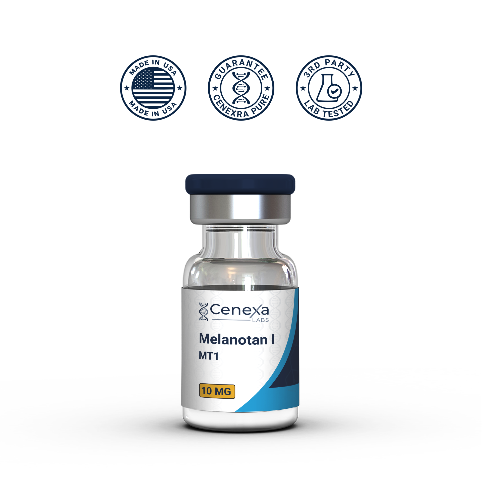 Melanotan I peptide vial – MC1R-selective research grade – USA Made
