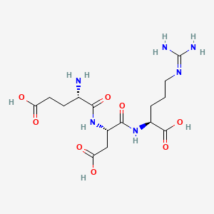 Pinealon EDR tripeptide molecular structure showing glutamic acid aspartic acid arginine sequence
